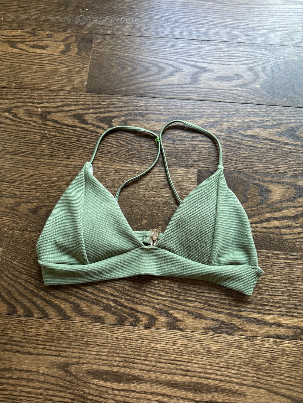 Light Sage Green Ribbed Bralette Top